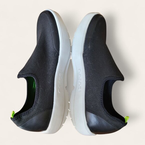 Oofos OOmg EeZee Low Recovery Slip On Black White Womens 10 - Picture 5 of 9
